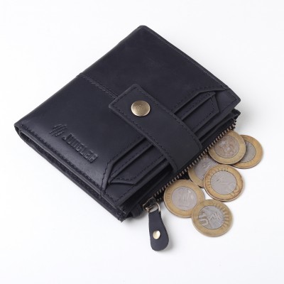 Jungler Men Casual, Trendy, Travel, Evening/Party Black Genuine Leather Wallet(11 Card Slots)