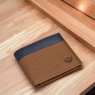 LORENZ Men Casual Blue, Brown Artificial Leather Wallet(3 Card Slots)