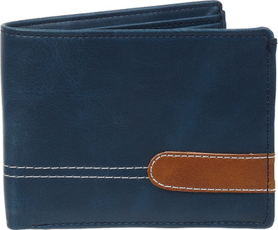 Wildedge Men Casual Blue Artificial Leather Wallet(6 Card Slots)
