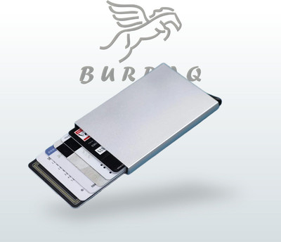 burraq Men & Women Casual Silver Aluminium Card Holder(6 Card Slots)