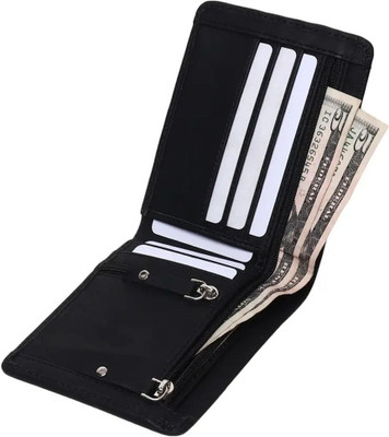 Fabacle Men Casual, Trendy Black Artificial Leather Wallet(5 Card Slots)