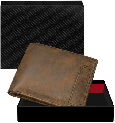 KAVRIXA Men Casual, Evening/Party, Formal Brown Artificial Leather Wallet(7 Card Slots)