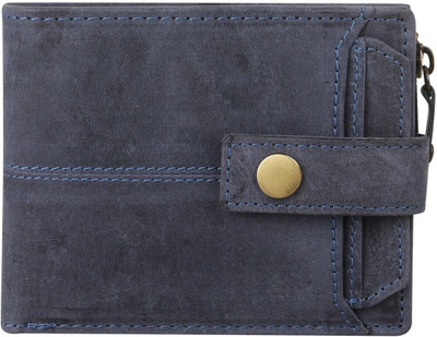 MoonHide Men Evening/Party, Trendy, Travel Blue Genuine Leather Wallet(10 Card Slots)
