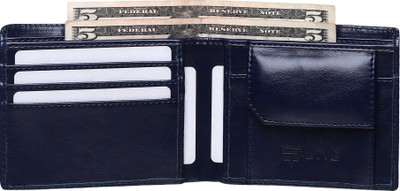 JND Men Casual Blue Artificial Leather Wallet(5 Card Slots)