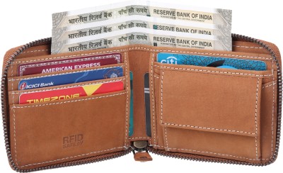 ree cope Men Casual, Formal Tan Genuine Leather Wallet(7 Card Slots)