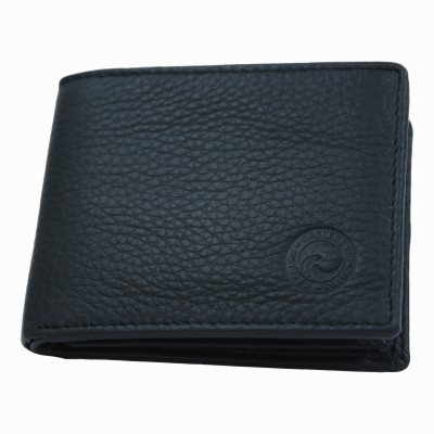 CACHERS Men Casual, Formal Black Genuine Leather Wallet(8 Card Slots)