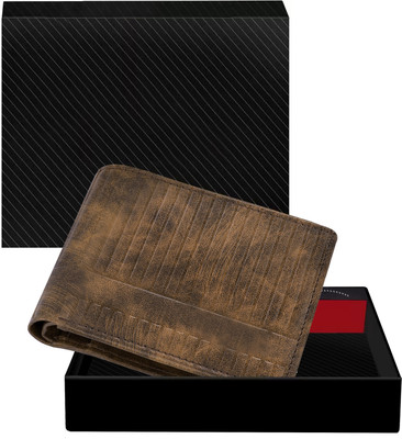 SM DHOLA Men Casual, Evening/Party, Formal Brown Artificial Leather Wallet(3 Card Slots)