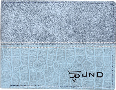 JND Men Casual Blue Artificial Leather Wallet(8 Card Slots)