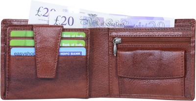 HIDE & SLEEK Men Trendy Brown Genuine Leather Wallet(7 Card Slots)