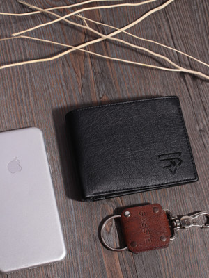 SCRUMBLER Men Casual Black Artificial Leather Wallet(7 Card Slots)