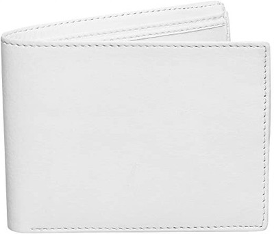 Delcy Men Travel White Artificial Leather Wallet(3 Card Slots)