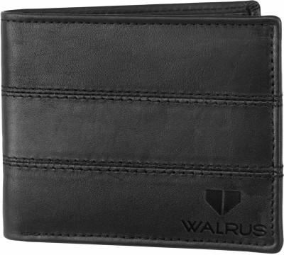 Walrus Men Casual Black Artificial Leather Wallet(8 Card Slots)