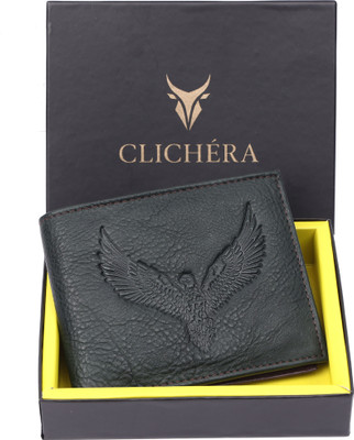 Clichera Men Casual, Formal, Travel, Trendy Black Genuine Leather Wallet(5 Card Slots)