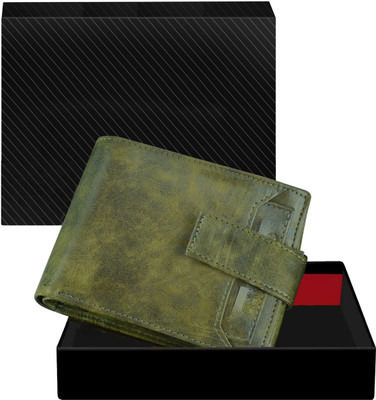 JPEnterprises Men Casual, Evening/Party, Formal Green Artificial Leather Wallet(7 Card Slots)