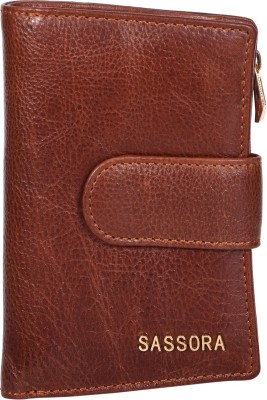 Sassora Women Casual, Ethnic, Travel, Trendy, Formal, Evening/Party Brown Genuine Leather Wallet(8 Card Slots)