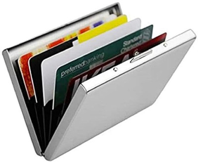 Taabar Men & Women Silver Aluminium Card Holder(7 Card Slots)
