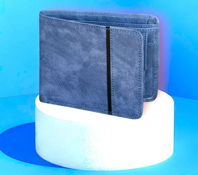 DENNY BLACQ Men Blue Artificial Leather Wallet(3 Card Slots)