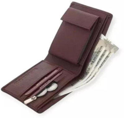 Classic World Men Brown Artificial Leather Wallet(10 Card Slots)