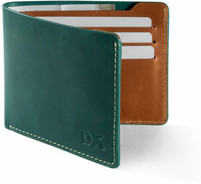 DailyObjects Men Casual Green Genuine Leather Wallet(6 Card Slots)