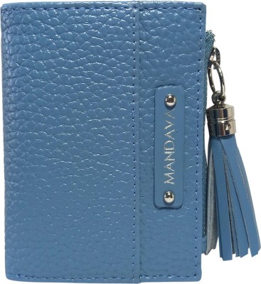 MANDAVA Women Casual, Evening/Party, Formal, Travel, Trendy Blue Artificial Leather Wallet(4 Card Slots)