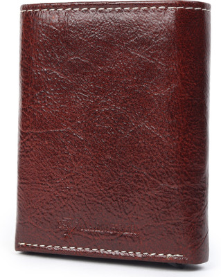 KAEMPFER Men Casual, Formal Maroon Genuine Leather Wallet(9 Card Slots)