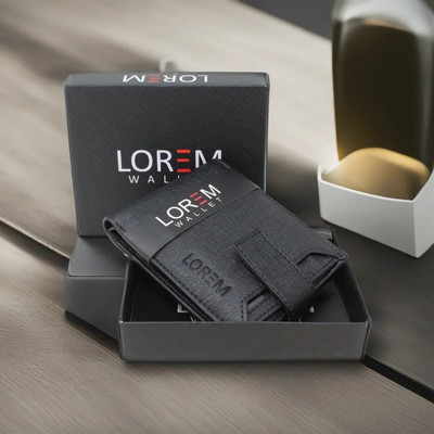 LOREM Men Casual, Evening/Party, Formal Black Artificial Leather Wallet(7 Card Slots)