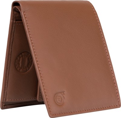 BAGMAN Men Casual Tan Genuine Leather Wallet(4 Card Slots)