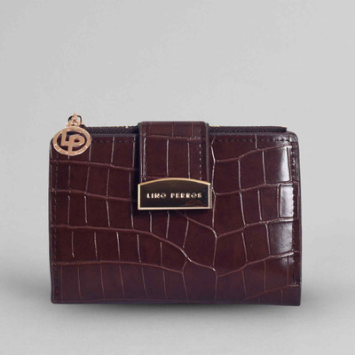LINO PERROS Women Casual Brown Artificial Leather Wallet(6 Card Slots)