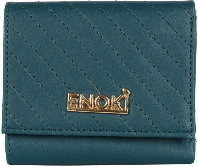 ENOKI Women Casual Green Artificial Leather Wallet(5 Card Slots)