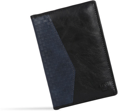 EUME Men Casual Blue Artificial Leather Wallet(6 Card Slots)
