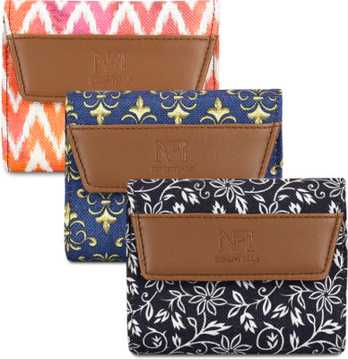 NFI essentials Women Multicolor Canvas Wallet(6 Card Slots, Pack of 2)