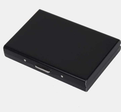 zentrix Men & Women Casual Black Aluminium Card Holder(6 Card Slots)