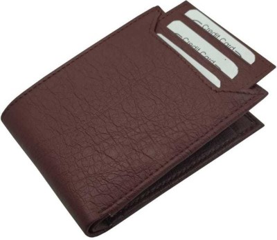 zaphod Men Casual Brown Artificial Leather Wallet(9 Card Slots)