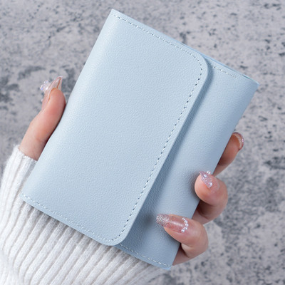 KRAPTICK Women Casual Blue Artificial Leather Wallet(6 Card Slots)