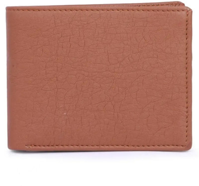 TAQWA Men Tan Artificial Leather Wallet(10 Card Slots)