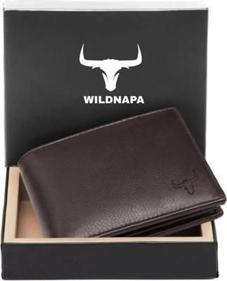 WILD NAPA Men Brown Genuine Leather Wallet(8 Card Slots)