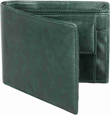 TAQWA Men Formal Green Artificial Leather Wallet(10 Card Slots)