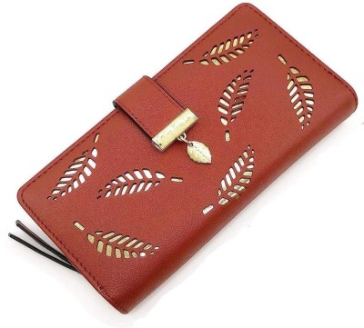 ITALISH Women Casual, Evening/Party, Travel, Formal, Trendy Brown Genuine Leather Wallet(11 Card Slots)