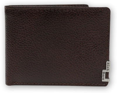 Rich Born Men Evening/Party Brown Genuine Leather Wallet(5 Card Slots)