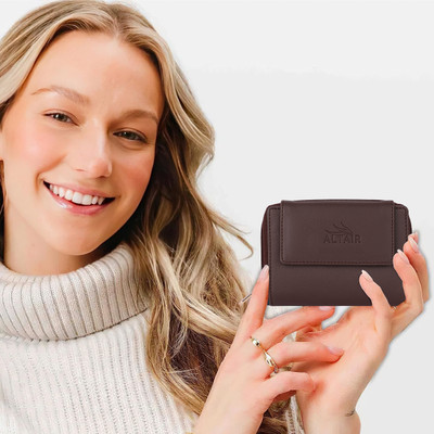Altair Women Casual Brown Artificial Leather Wallet(3 Card Slots)