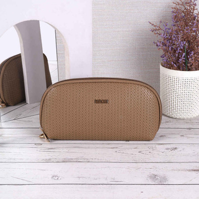 MOCHI Women Casual Brown Artificial Leather Wallet(3 Card Slots)