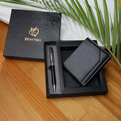 ZEVORA Men Formal, Casual Black Genuine Leather Wallet(3 Card Slots)