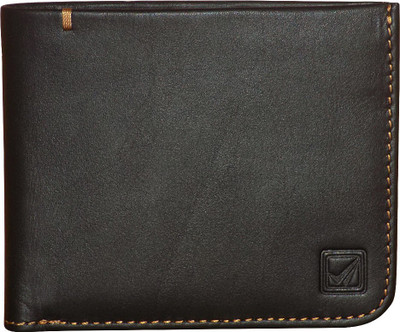 Kan Men Black Genuine Leather Wallet(6 Card Slots)