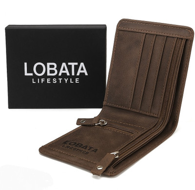 LOBATA LIFESTYLE Men Formal, Trendy Brown Artificial Leather Wallet(4 Card Slots)