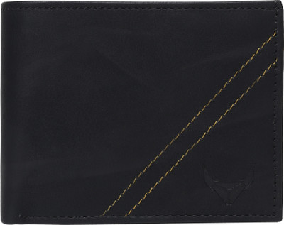 USL Men Black Artificial Leather Wallet(6 Card Slots)