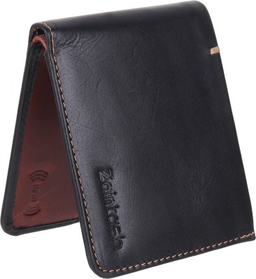 Zaintash Men Formal, Trendy, Casual, Travel Black Genuine Leather Wallet(8 Card Slots)