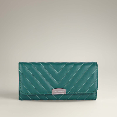 LINO PERROS Women Casual Green Artificial Leather Wallet(6 Card Slots)