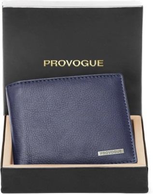 PROVOGUE Men Casual Blue Genuine Leather Wallet(6 Card Slots)