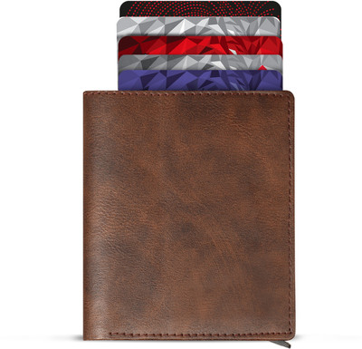 PARTH ENTERPRISE Men Casual, Evening/Party, Formal Brown Artificial Leather Wallet(9 Card Slots)