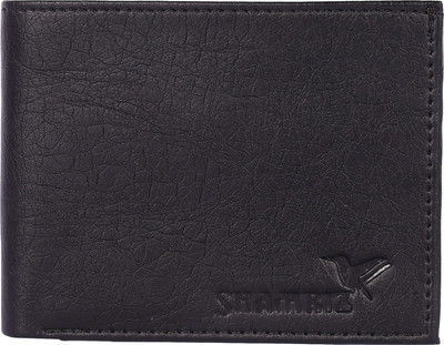 SHAMRIZ Men Black Artificial Leather Wallet(5 Card Slots)